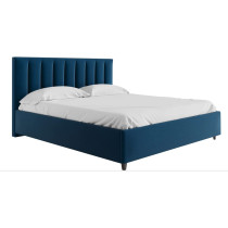 R2R Furniture Mexxony Comfort Upholstered Bed - Pillow Top Pocket Spring Mattress Deep BlueWith Memory Foam by R2R Queen Size Deep Blue