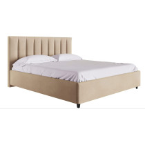 R2R Furniture Mexxony Comfort Upholstered Bed - Pillow Top Pocket Spring Mattress BeigeWith Memory Foam by R2R Super King Size Beige