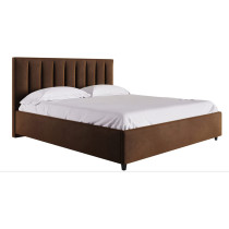 R2R Furniture Mexxony Comfort Upholstered Bed - Pillow Top Pocket Spring Mattress Dark BrownWith Memory Foam by R2R Super King Size Dark Brown