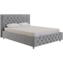 Earnest Comfort Upholstered Bed (Without Mattress) by R2R - Queen Size (160cm x 200cm) (grey)