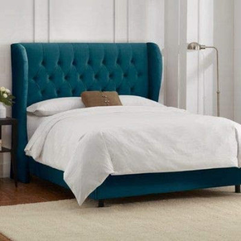 R2R Furniture Mulberry 150Cm Hight Floor Standing Headboard Without Mattress : 180X200 (King Size)