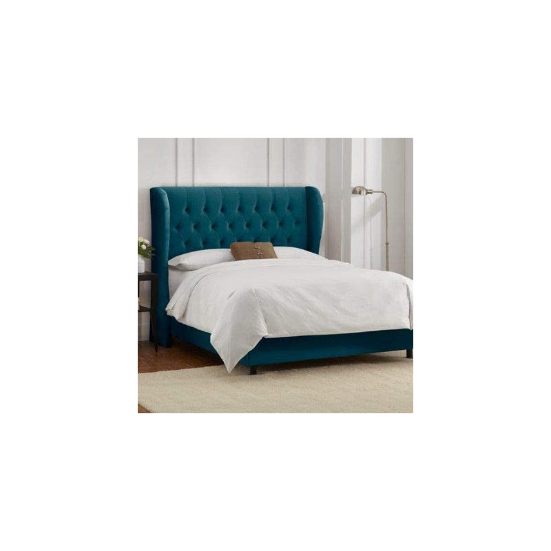 R2R Furniture Mulberry 150Cm Hight Floor Standing Headboard Without Mattress : 180X200 (King Size)