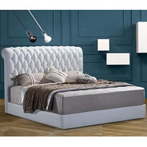 R2R Furniture Modern White Leather Full Size Bed Headboard 180X200 (King Size)