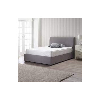 R2R Furniture Newton Storage Bed Frame In Grey Linen Fabric Queen Size