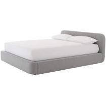 R2R Furniture Ottori Upholstered Grey Color Bed Queen Size 160 * 200Cm With Mattress Furniture