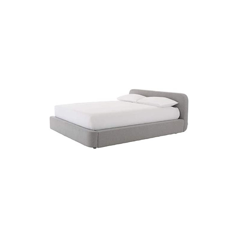 R2R Furniture Ottori Upholstered Grey Color Bed Queen Size 160 * 200Cm With Mattress Furniture