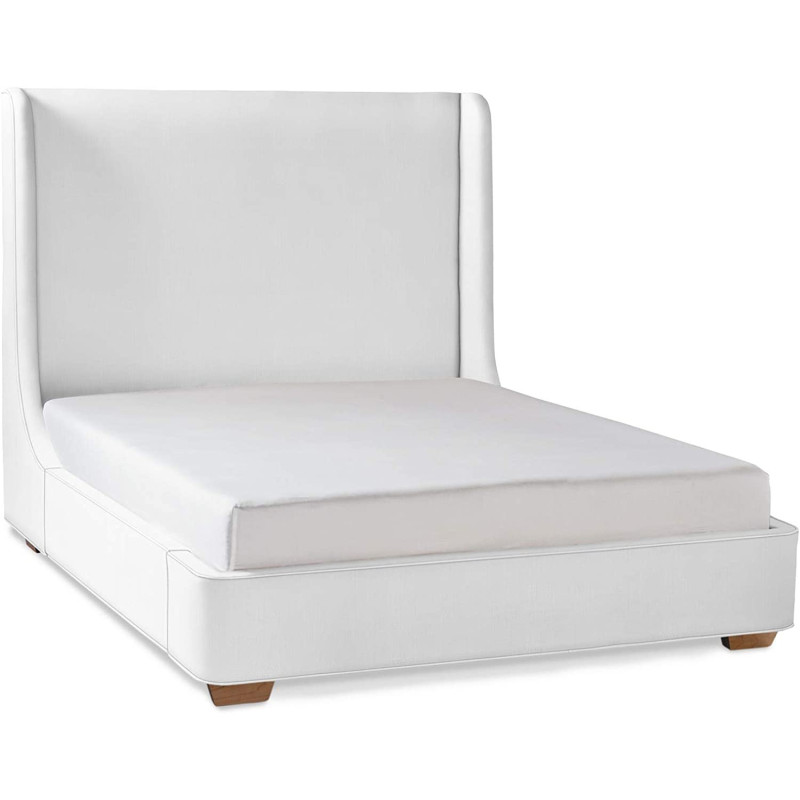 R2R Furniture Pearl Queen Size Upholstered Standard Bed With Mattress
