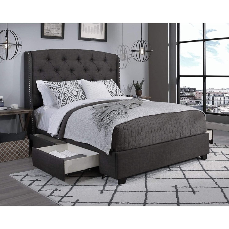 R2R Furniture Peyton Queen Size Bed With Mattress