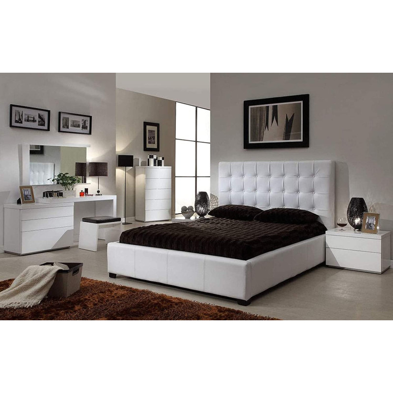 R2R Furniture Quality Leather Designer Furniture Bed Without Mattress- King Size (180 X 200)
