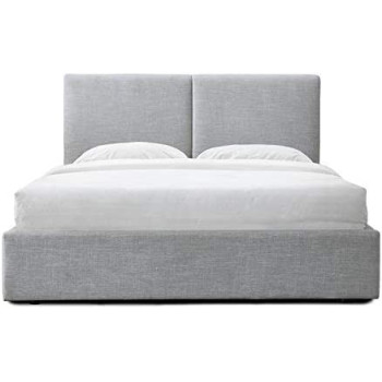 R2R Furniture R2R Furniture Austen Queen Size Bed With Mattress In Light Grey - 160 X 200Cm