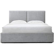 R2R Furniture R2R Furniture Austen Queen Size Bed With Mattress In Light Grey - 160 X 200Cm