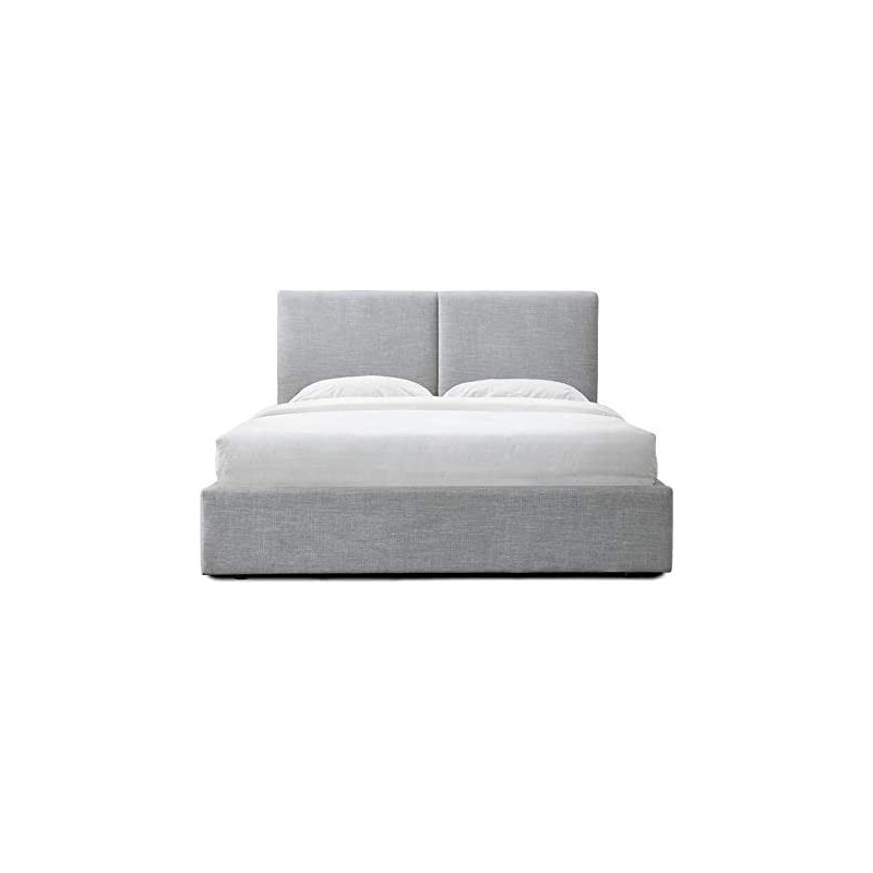R2R Furniture R2R Furniture Austen Queen Size Bed With Mattress In Light Grey - 160 X 200Cm