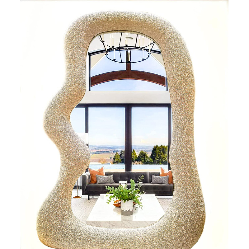 R2R Furniture R2R Furniture Designer Boucle Fabric Mirror