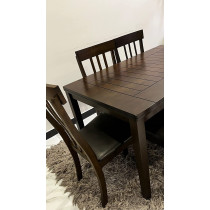 R2R Furniture R2R Furniture Solid Malaysian Wood Dining Table With 6 Chairs