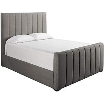 R2R Furniture R2R Furniture Vertical Lines Tufted Headboard And Footboard King Size Bed Frame