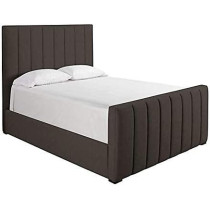 R2R Furniture R2R Furniture Vertical Lines Tufted Headboard And Footboard King Size Bed Frame