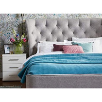 R2R Furniture R2R Furniture Vienne Upholstered Bed Frame With Mattress : 160X200 Cm (Queen Size)