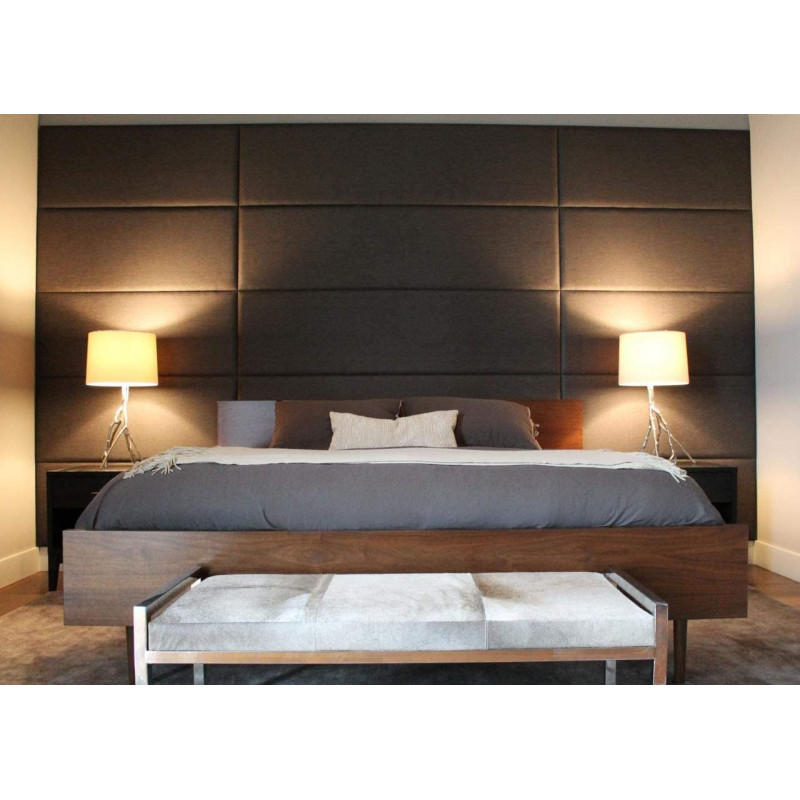 R2R Furniture Rectangle Block Design Padded Wall Panel