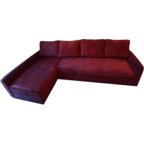 R2R Furniture Red L-Storage Sofacumbed