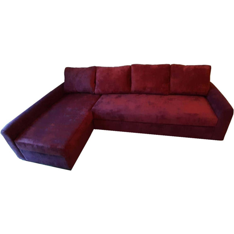 R2R Furniture Red L-Storage Sofacumbed