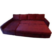 R2R Furniture Red L-Storage Sofacumbed