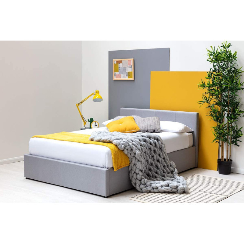 R2R Furniture Richmond Plain Gray Bed Queen Size