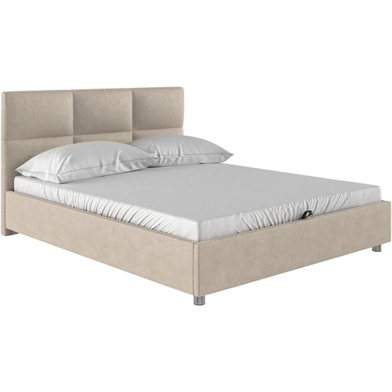 R2R Furniture Rosalie Queen Size Bed Off-White Color- (160X200Cm) Furniture (Bed Frame Only)
