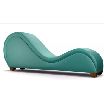 R2R Furniture S Shape Sofa In Cyan Pvc Leather Manufacturing Company.