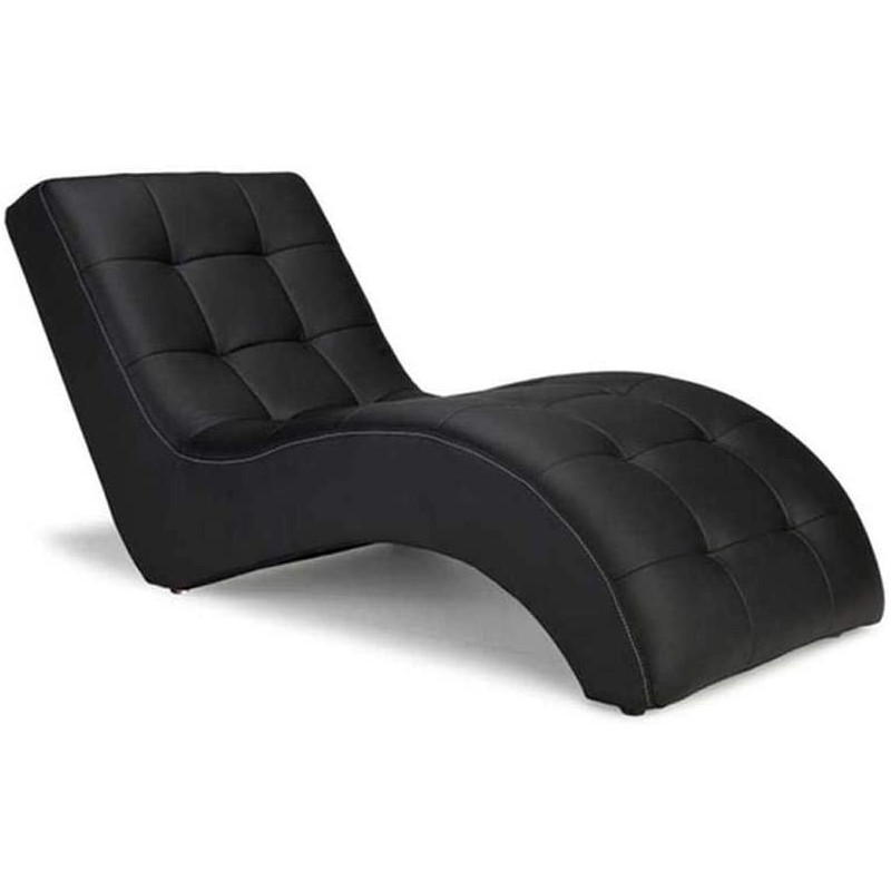 R2R Furniture S-Shaped Relaxation Loungers Black
