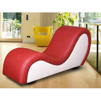 LC-13RW-1- Moka Leather chaise lounge Yoga Chair Loveseat Bonded Stretch