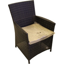 Rattan Dining Chair - Brown/Beige