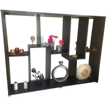 R2R Furniture Modern Entertainment Unit Multi Purpose Organizer With Compartments Black - Meut2/black