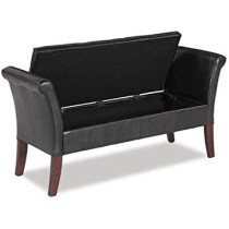 R2R Furniture Rolled Arm Rest Rectangular Bench Black - RB1