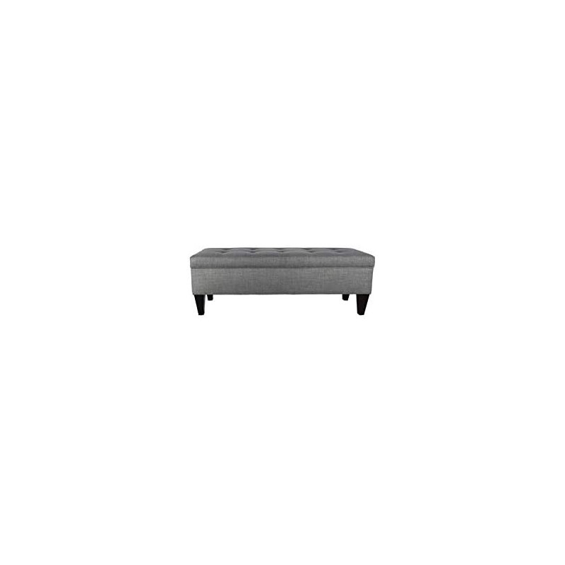 R2R Furniture Storage Tuffted Bench Large Dark Gray - STB2/GREY