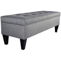 R2R Furniture Storage Tuffted Bench Large Dark Gray - STB2/GREY