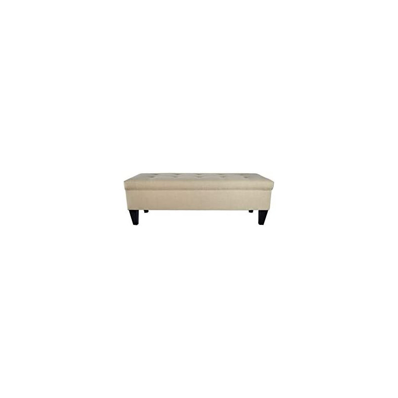 R2R Furniture Storage Tuffted Bench Medium Beige - STB1/brown
