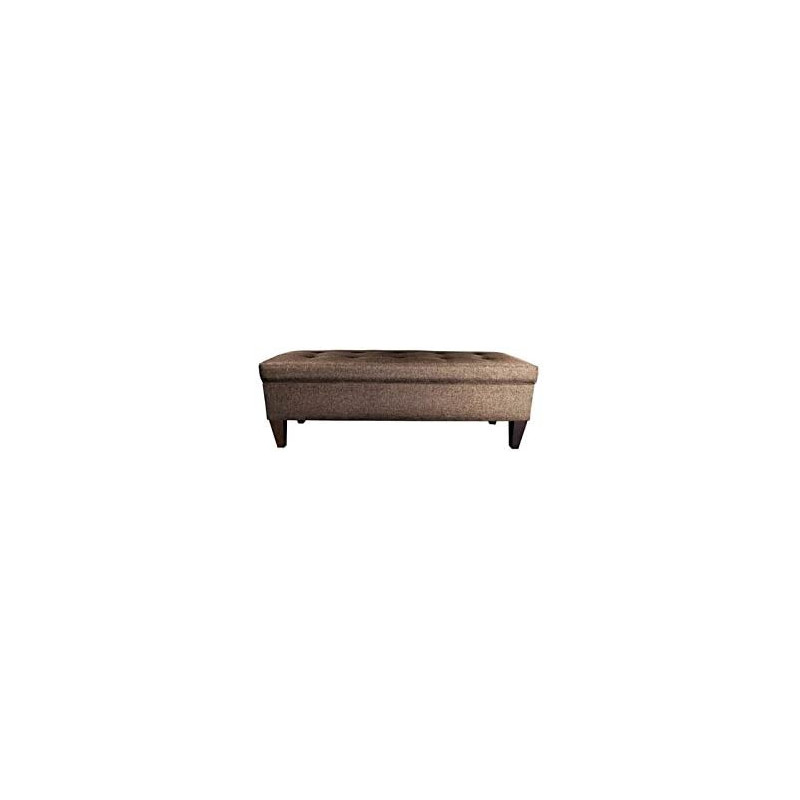 R2R Furniture Storage Tuffted Bench Medium Brown - STB4/WHITE