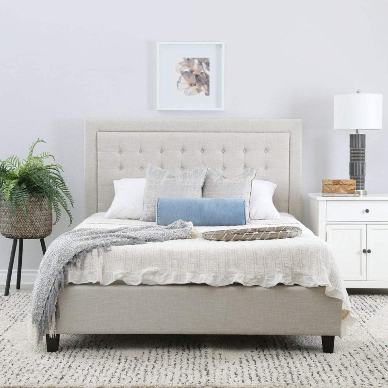 R2R Furniture ABBISON TUFTED PLATFORM BED KING SIZE 180 x 200 cm