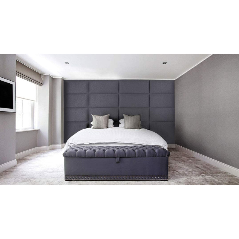 R2R Furniture Affordable Hand Made Wall Panel - Charcoal Grey