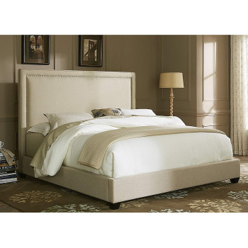 R2R Furniture AGDA UPHOLSTERED STANDARD BED 180X200 (BEIGE COLOR)