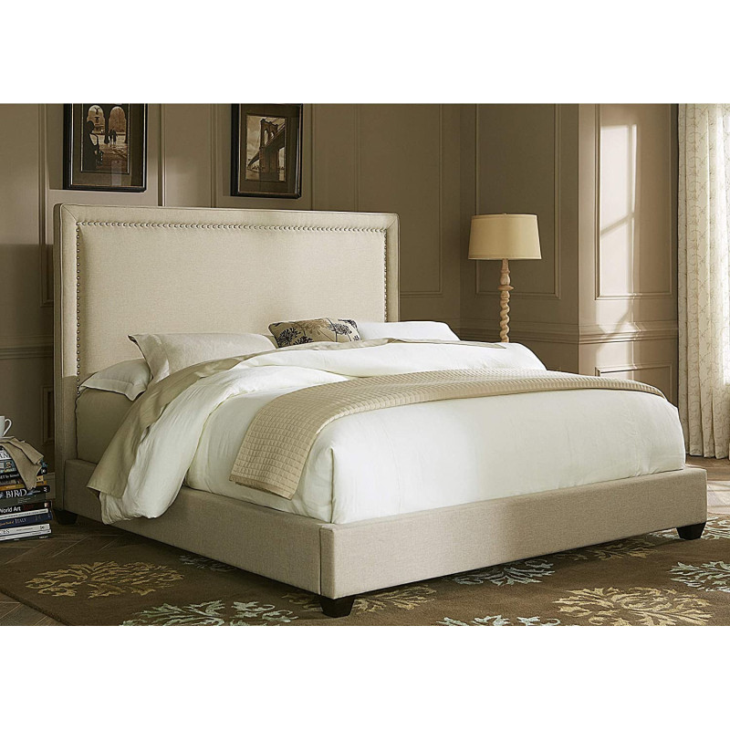 R2R Furniture AGDA UPHOLSTERED STANDARD BED 180X200 (BEIGE COLOR)