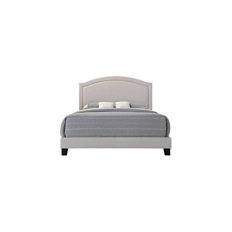 R2R Furniture AKIRA NAILHEAD TRIM KING SIZE BED