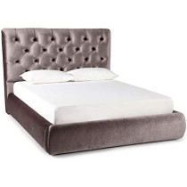 R2R Furniture Alexandra Bed Frame Without Mattress : 160X200 (Queen Size) In Velvet