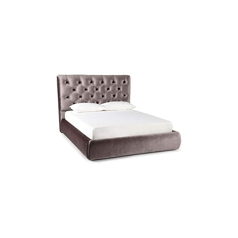 R2R Furniture Alexandra Bed Frame Without Mattress : 160X200 (Queen Size) In Velvet