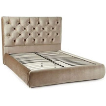 R2R Furniture Alexandra Bed Frame Without Mattress : 160X200 (Queen Size) In Velvet