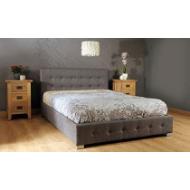 R2R Furniture Aliz Tufted Button Design Bed Queen Size