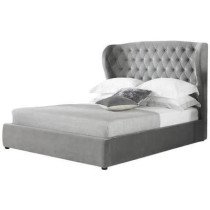 R2R Furniture Amalfi Grey Fabric Bed Frame-Queen