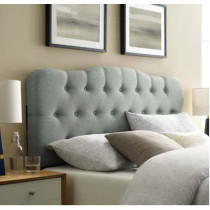 R2R Furniture Arched Tufted Upholstered Bed with Mattress - King Size (180cm x 200cm)