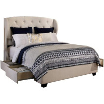 R2R Furniture ARCHER UPHOLSTERED DRAWER BED QUEEN SIZE