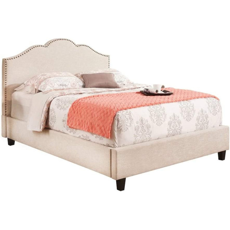 R2R Furniture ARIEL UPHOLSTERY PLATFORM BED QUEEN SIZE